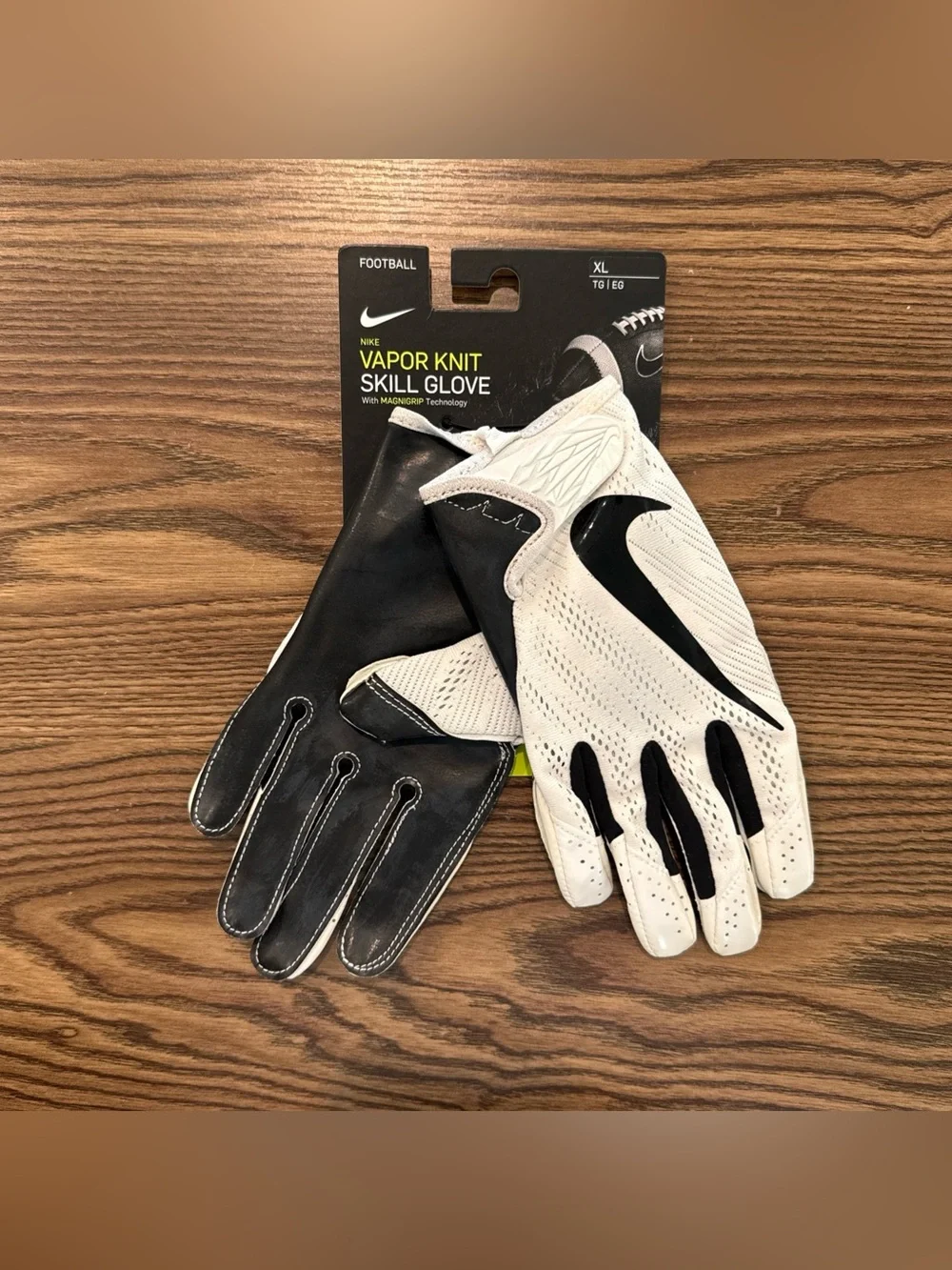Size XL Nike Vapor Knit 2.0 FG CLG - Hydragrip Receiver Gloves White PGF551